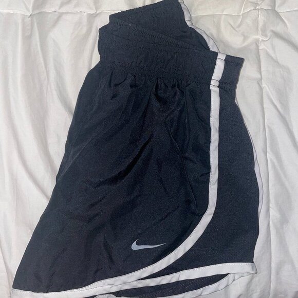 Nike XS Dri-Fit Black Shorts with White Detail - Picture 1 of 3